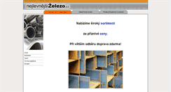 Desktop Screenshot of nejlevnejsizelezo.cz